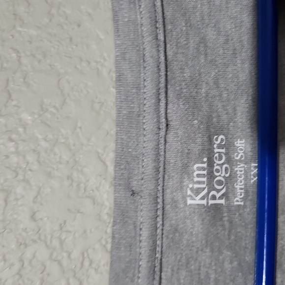 Kim Rogers Shirt Womens Size XXL Gray Stars t-shirt new short sleeve July 4th - Picture 2 of 10